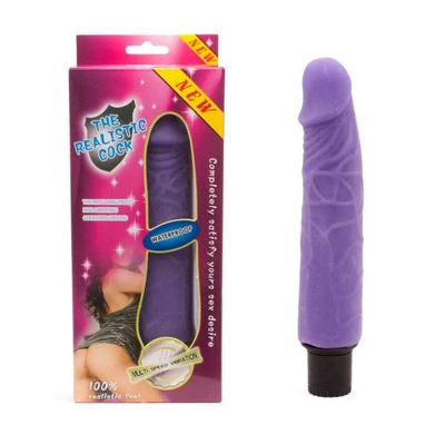 Realistični dildo ljubičasti 21cm vodootporni Debra - Sexy Shop