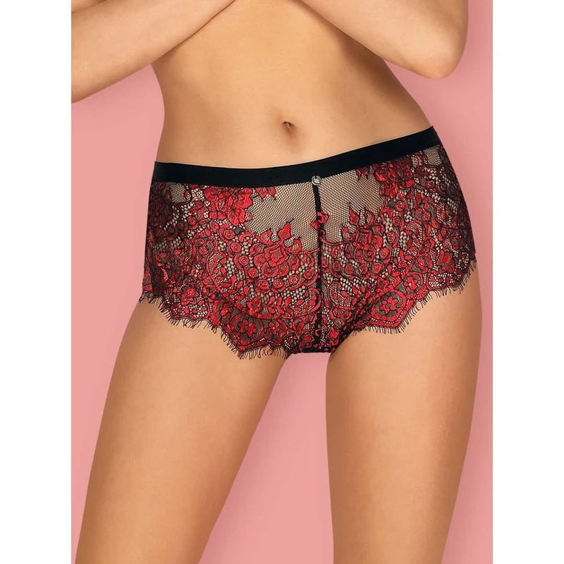 Redessia sexy shorties S/M crne i crvene boje Obsessive