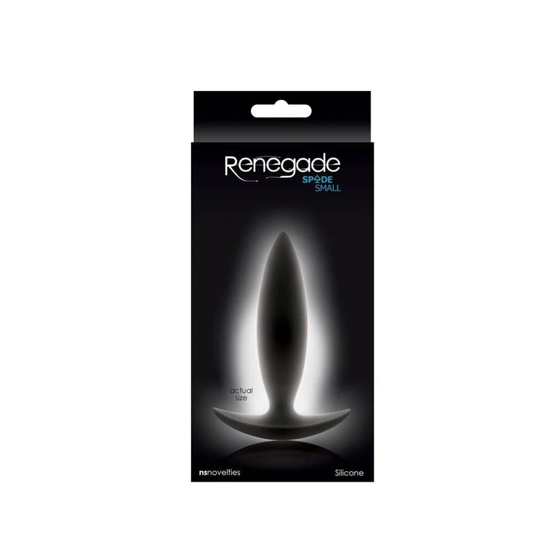 Renegade Spade Small crni analni čep 10cm vodootporni