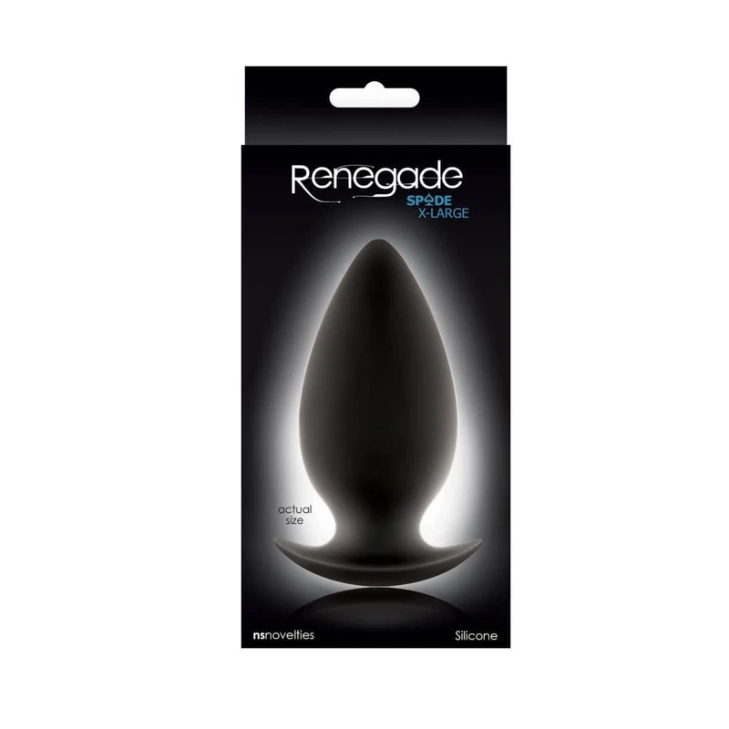 Renegade Spades X Large Black - Vodootporni analni čep od silikona, 11,2cm