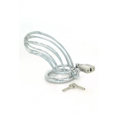 Rimba srebrni metalni uređaj za čuvanje muškosti s bravom, 12 cm - Sexy Shop