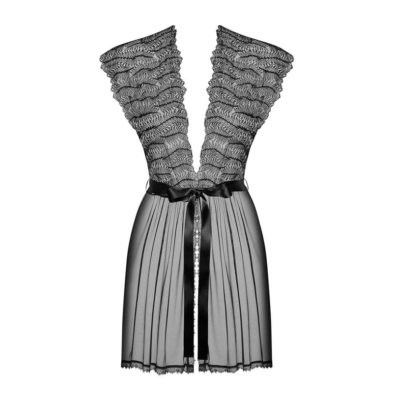 Romanesa peignoir crni S/M Obsessive