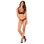 Rosenty 2-pcs set bez prečke - bordo/crna, Obsessive