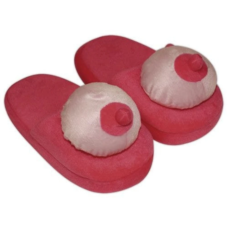 Roze papuče sa sisicama od veštačkog krzna - Orion