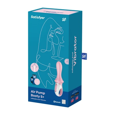 Satisfyer Air Pump Booty 5+ crveni vibrator sa aplikacijom - Sexy Shop