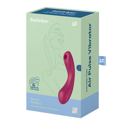 Satisfyer Curvy Trinity 1 - Višenamenski vibrator crvene boje - Sexy Shop