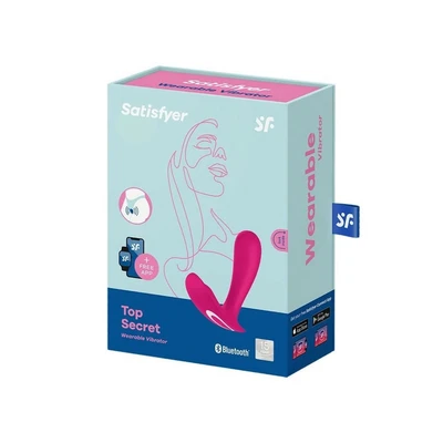 Satisfyer Top Secret - Ergonomski vibrator za G-tačku sa aplikacijom, vodootporan, roze - Sexy Shop