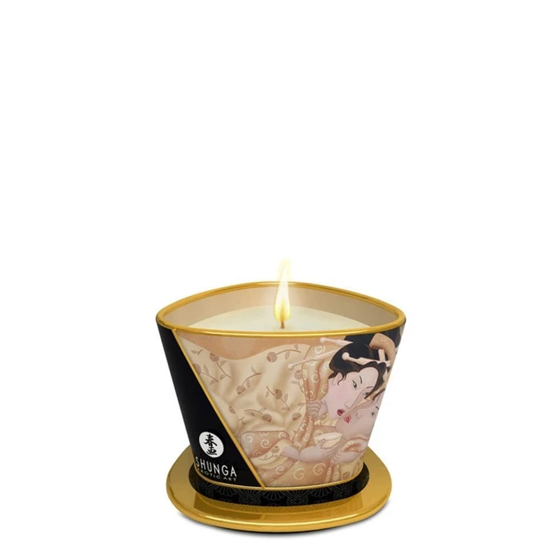 Senzualna masažna sveća vanila 170ml Shunga