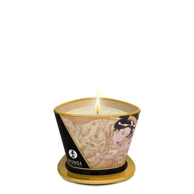Senzualna masažna sveća vanila 170ml Shunga