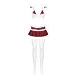 Sexy školska kostimacija, 5 delova, L/XL, Obsessive - crvena/bela