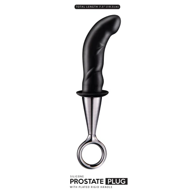 Silicone Prostata Masazer 19,5cm Crni - Sexy Shop