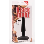 Silikonski butt plug 11cm - Crni Mont