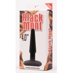 Silikonski butt plug 11cm - Crni Mont