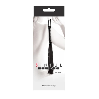 Sinful Crni Šibac 20,5 cm - Sexy Shop