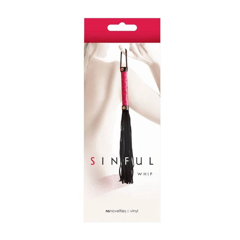 Sinful roze bič 20cm