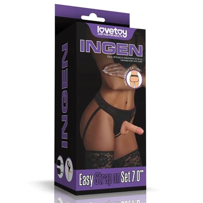 Soft Strapon Dildo 18cm sa Testisima i Vakuumskim Postoljem - Lovetoy, Vodootporan - Sexy Shop