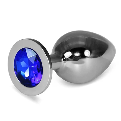 Srebrni luksuzni metalni plug 10 cm - Lovetoy - Sexy Shop