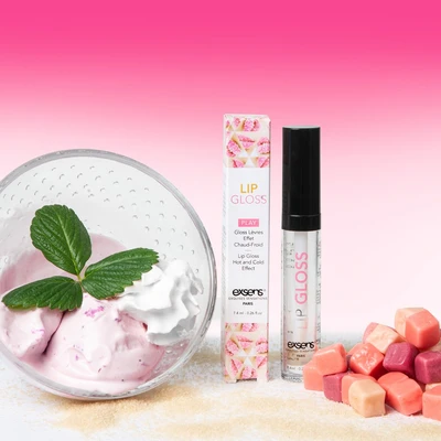 Strawberry HOT KISS lip gloss sa toplim-hladnim efektom 7,4ml - Sexy Shop