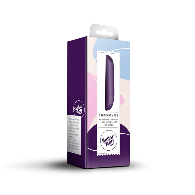 SugarBoo Sugar Damson - Taperirani vibrator za klitoralnu stimulaciju, ljubičasti, 10 podešavanja, vodootporan