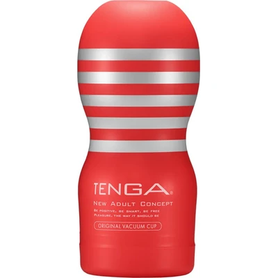 TENGA AIR-TECH ORIGINAL VACUUM CUP - masturbator sa vakuum efekte, vodootporan, crveni/bijeli - Sexy Shop