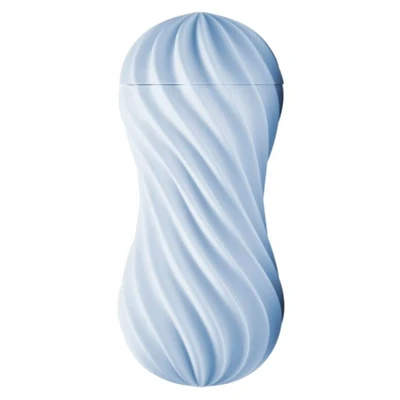 TENGA FLEX BUBBLY BLUE - Spiralni stimulator sa usisnom funkcijom, vodootporan, 16,5cm - Sexy Shop
