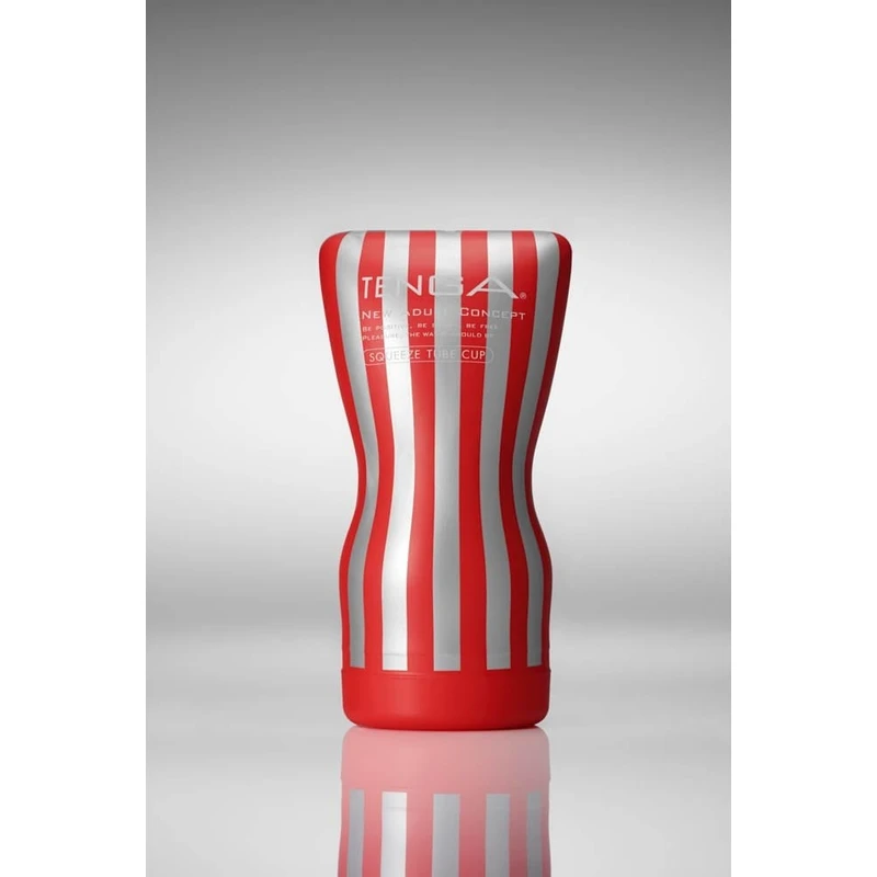 TENGA SQUEEZE TUBE CUP crvena/bela 15,5cm