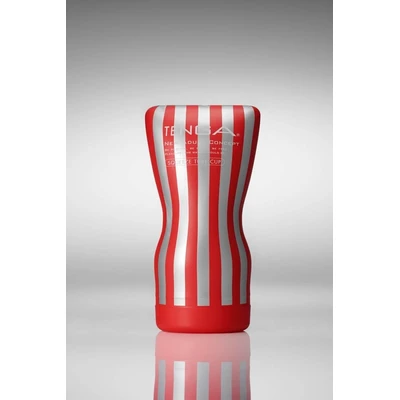 TENGA SQUEEZE TUBE CUP crvena/bela 15,5cm - Sexy Shop