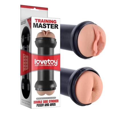Training Master Double Side Stroker: Dupli Masturbator sa Vaginalnim i Analnim Otvorom - Lovetoy - Sexy Shop