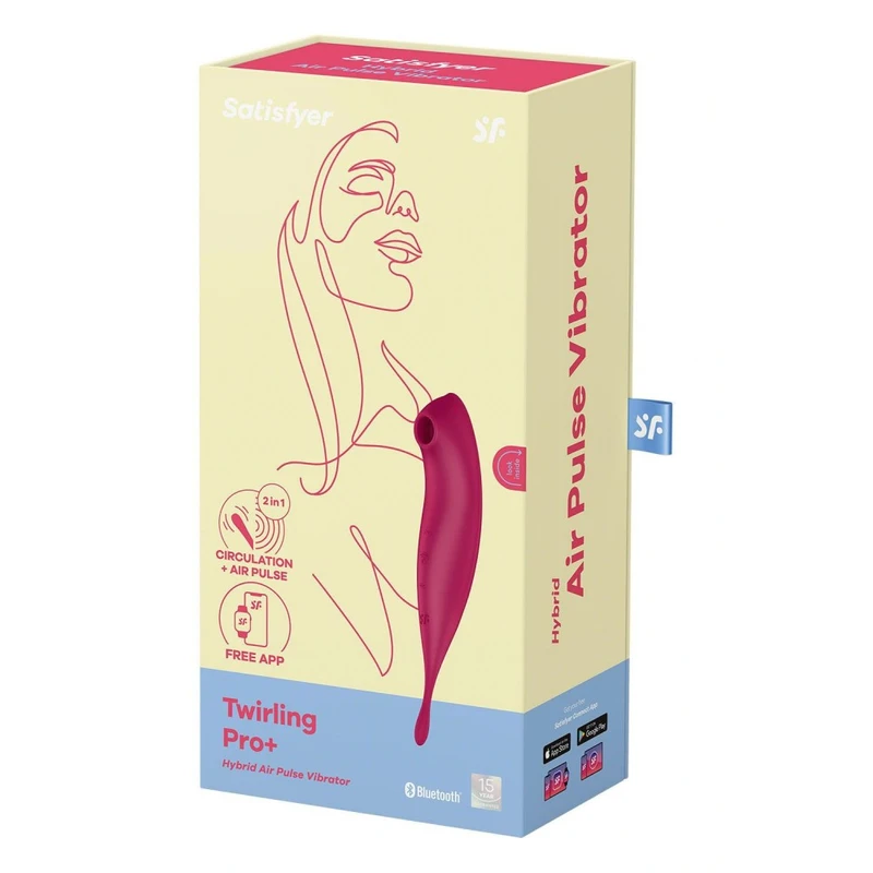 Twirling Pro Connect App crveni vibrator sa aplikacijom za kontrolu