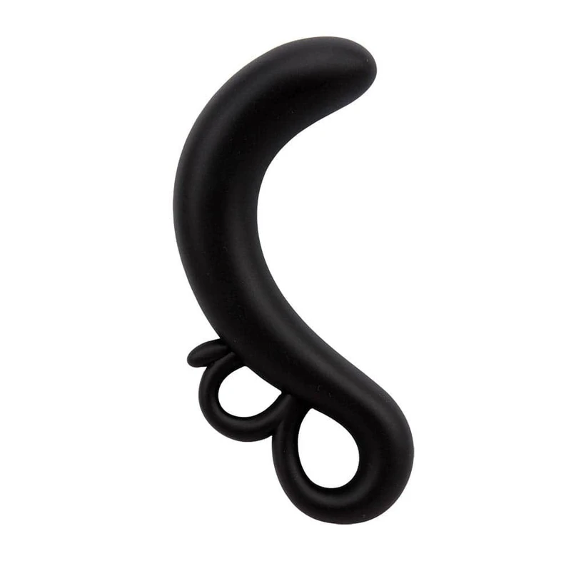 Two-Finger G-Spot Butt Plug - Vodootporni Crni Silikonski Uređaj