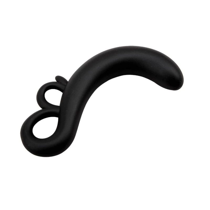 Two-Finger G-Spot Butt Plug - Vodootporni Crni Silikonski Uređaj