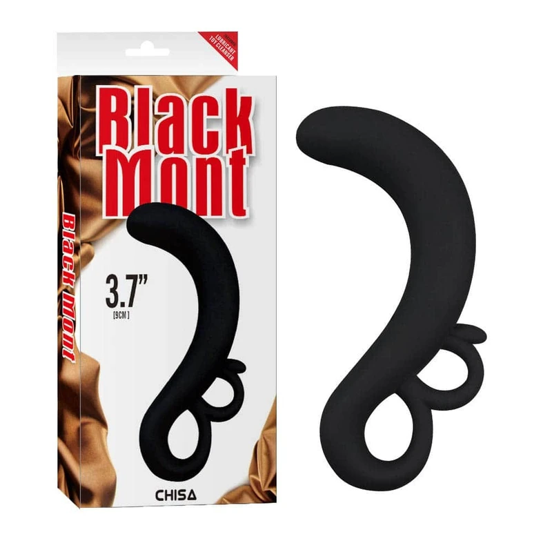 Two-Finger G-Spot Butt Plug - Vodootporni Crni Silikonski Uređaj