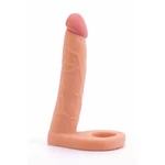 Ultra Mekani Dvojni Strap-On Analni Dildo 15,8 cm – Lovetoy, Vodootporan, Boja Kože