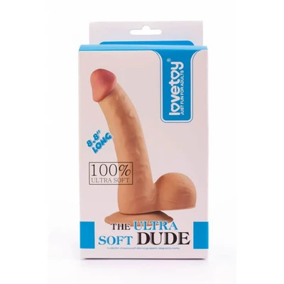 Ultra Soft Dude 22,3 cm - Dildo sa testisima i vakuumskim postoljem - Sexy Shop