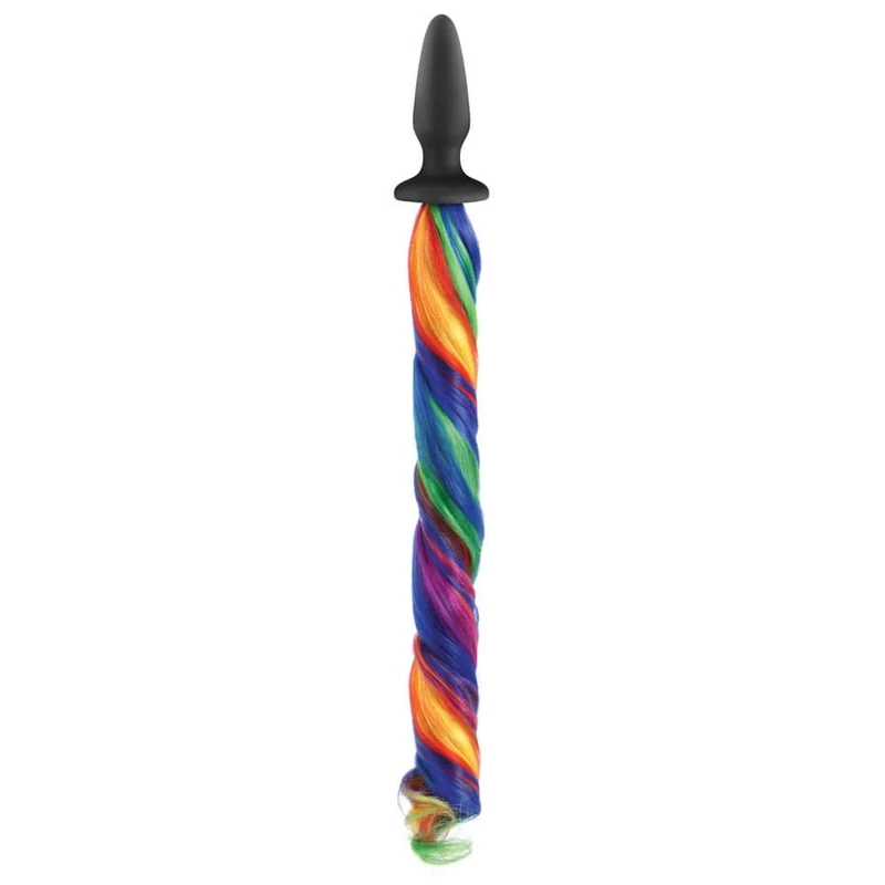 Unicorn tails crni analni čep sa repom