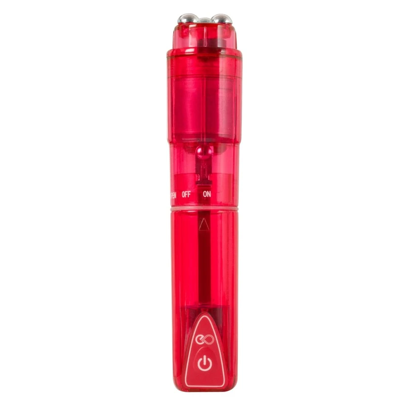 VIBBRANT PORTABLE VIBRATOR RED - Crveni vibrator sa 10 nivoa vibracije, idealan za početnike