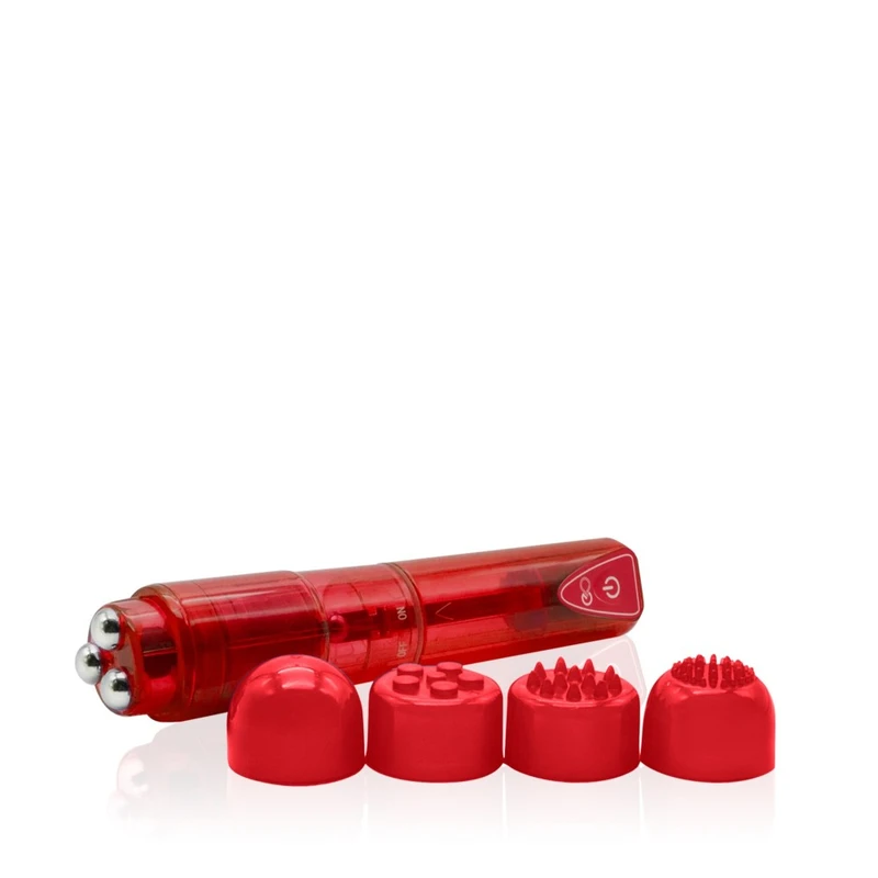 VIBBRANT PORTABLE VIBRATOR RED - Crveni vibrator sa 10 nivoa vibracije, idealan za početnike
