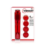 VIBBRANT PORTABLE VIBRATOR RED - Crveni vibrator sa 10 nivoa vibracije, idealan za početnike