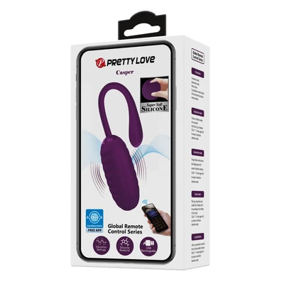 Vibrirajuće jaje Pretty Love Casper Purple - Aplikacija kontrolisano, ljubičasto, vodootporno - Sexy Shop