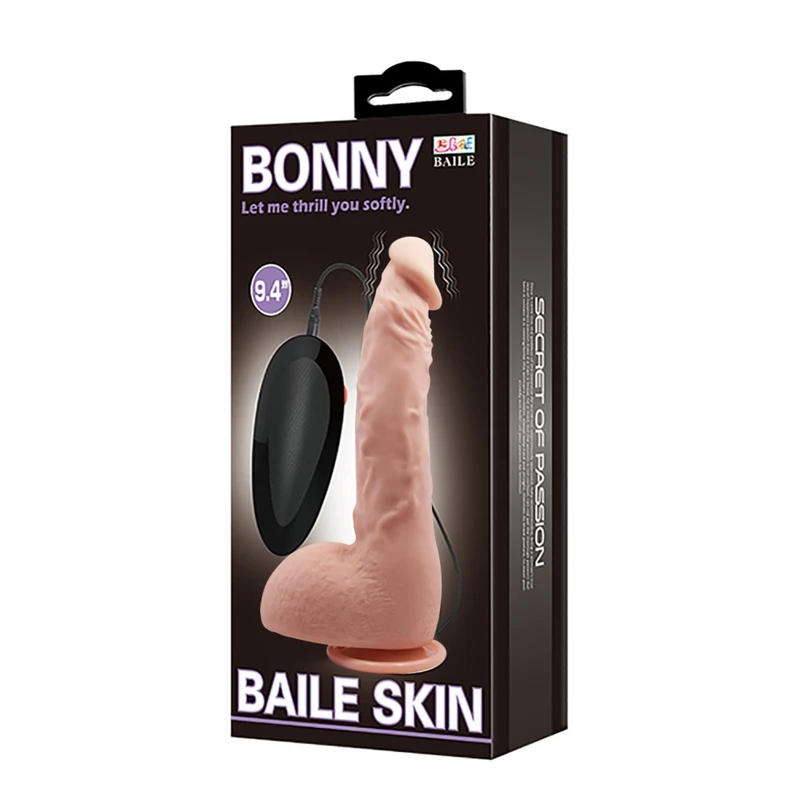 Vibrirajući dildo Beautiful Jason sa testisima i vakuumskim postoljem 20,4 cm