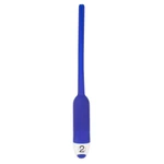Vibrirajući silikonski dilator - šuplji, 19 cm, plavi