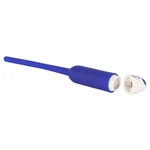 Vibrirajući silikonski dilator - šuplji, 19 cm, plavi