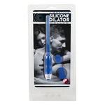 Vibrirajući silikonski dilator - šuplji, 19 cm, plavi
