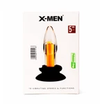 X-MEN 10 Brzina Vibrirajući Analni Čep prozirni/narandžasti