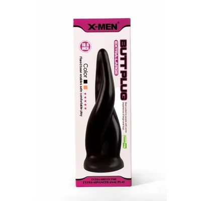 X-MEN 10.6" Ekstra Veliki Butt Plug Crni sa Vakuumskim Postoljem - Sexy Shop