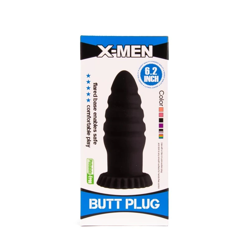 X-MEN 15,8cm Butt Plug sa vakuumskim postoljem - boja kože