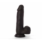 X-MEN 19cm Dildo Crni sa Testisima i Vakuumskim Postoljem