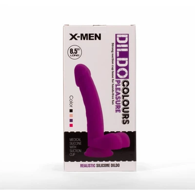 X-MEN 21.6cm Dildo sa testisima i vakuumskim postoljem - Boja kože - Sexy Shop