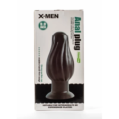 X-Men 7.5" Analni Plug sa Vakuumskim Postoljem - Crni - Sexy Shop