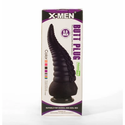 X-MEN 8" Butt Plug Crni sa Vakuumskim Postoljem - Sexy Shop